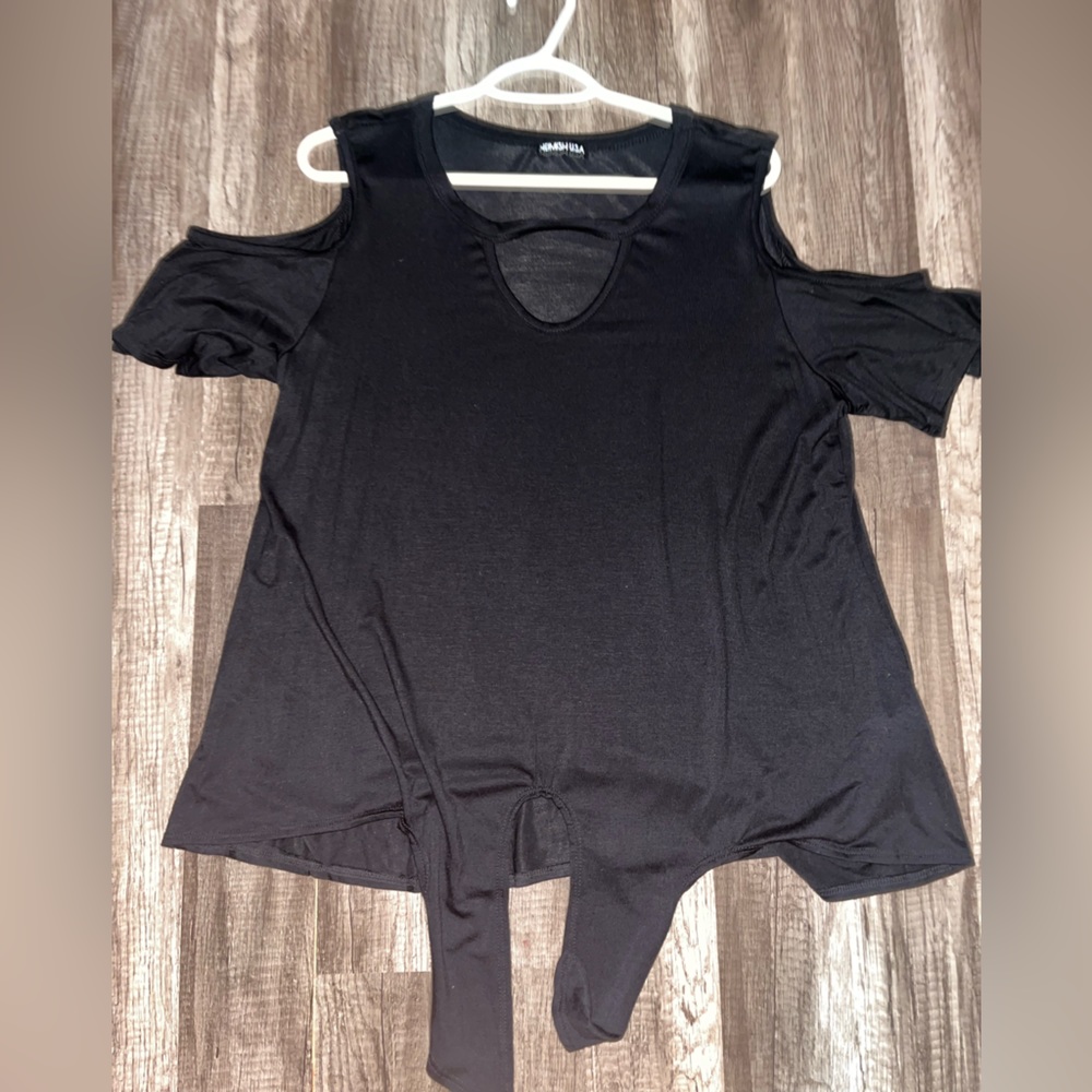 Black tie shirt